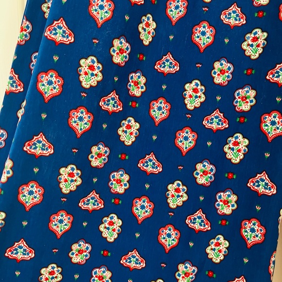 Celia Birtwell x Uniqlo wide legged cropped pants with blue flower print size S - Picture 6 of 8